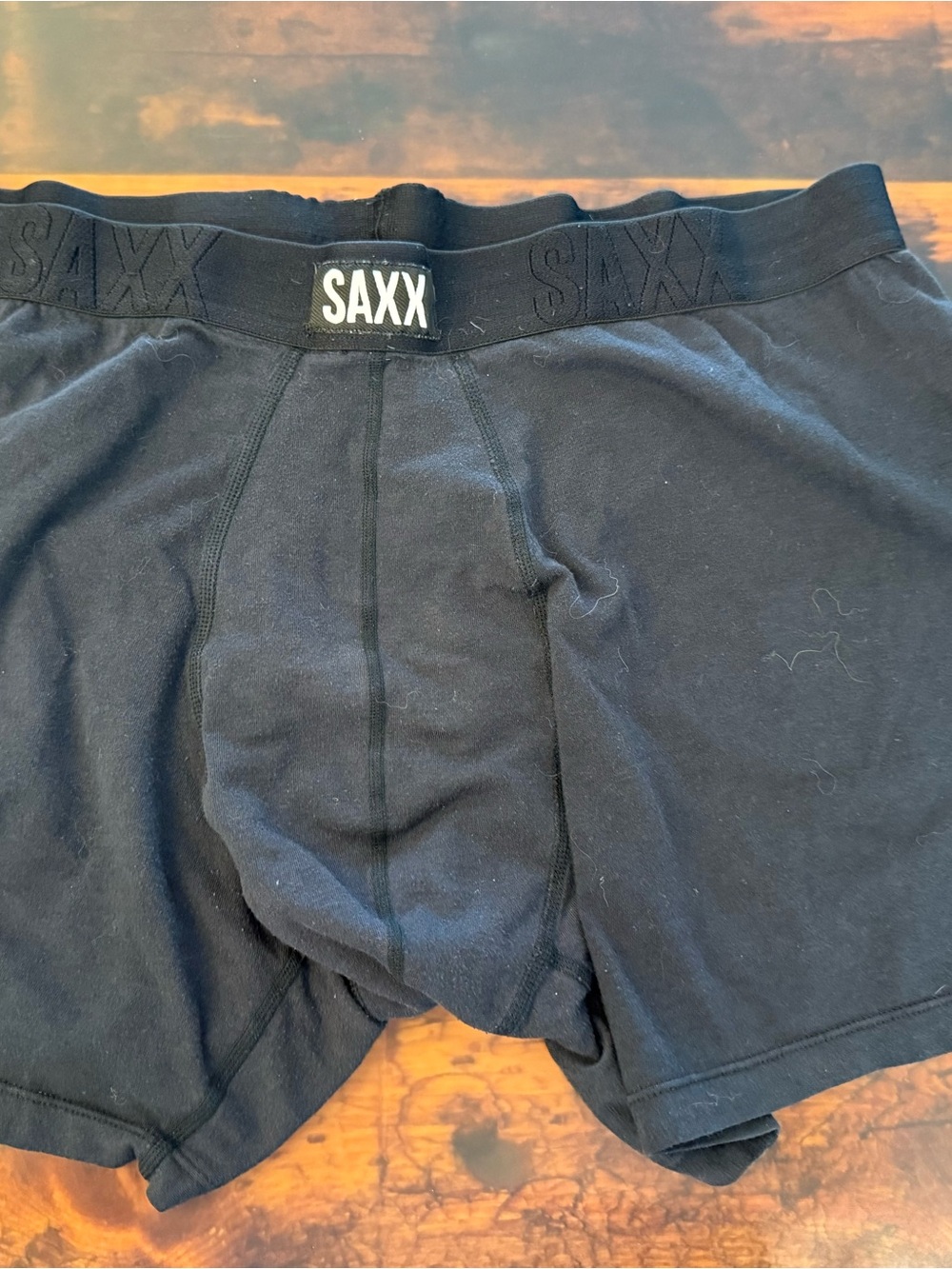 Saxx Black Men's Boxer Briefs with Logo Waistband